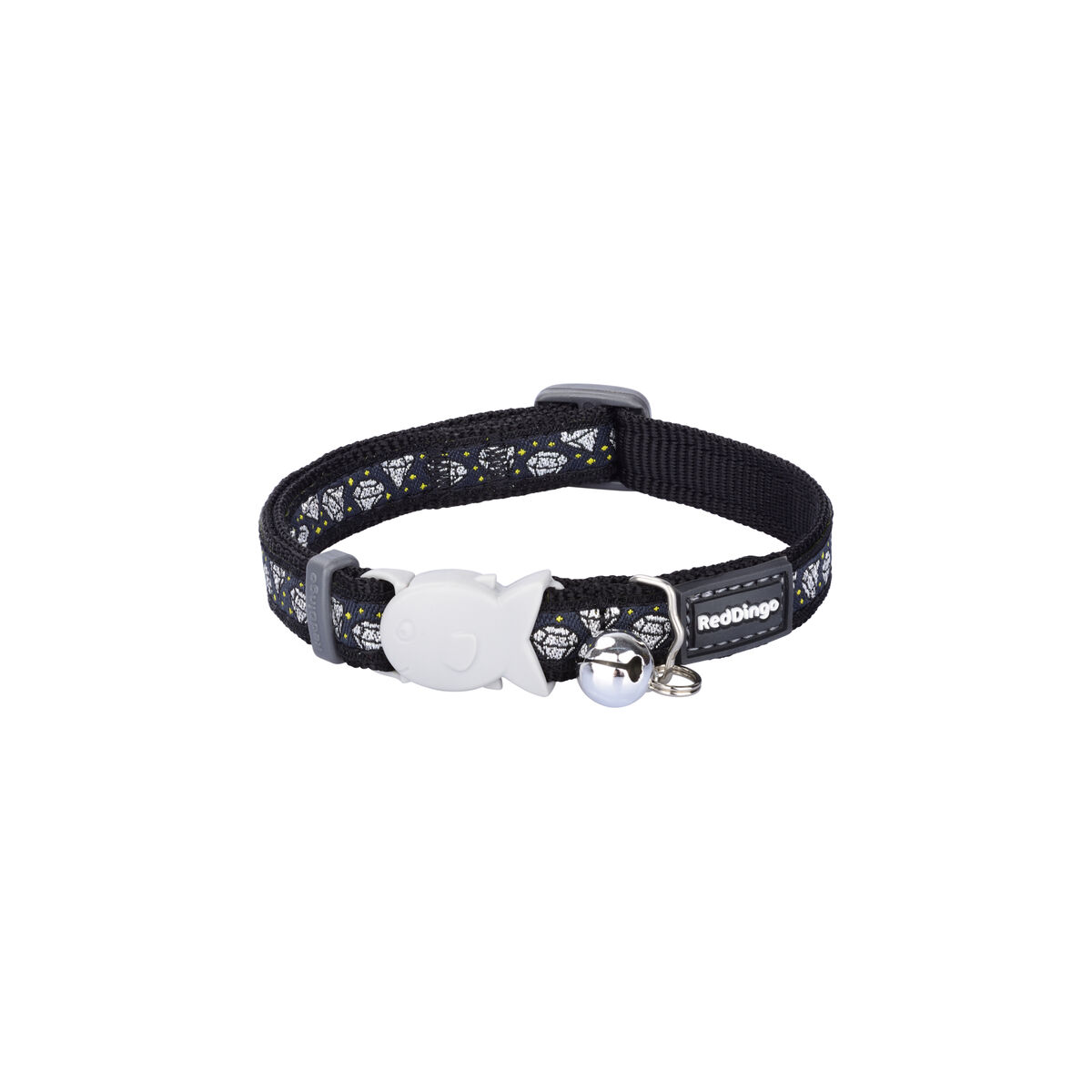 Guler de pisică Red Dingo Diamond 20-32 cm Negru